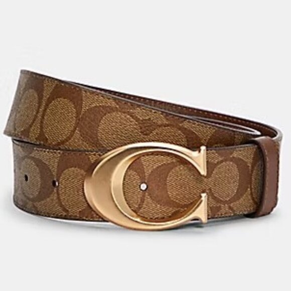 Coach Accessories - NWT COACH Signature C Buckle Leather Tan Brown Belt Size S (Coach C5715)